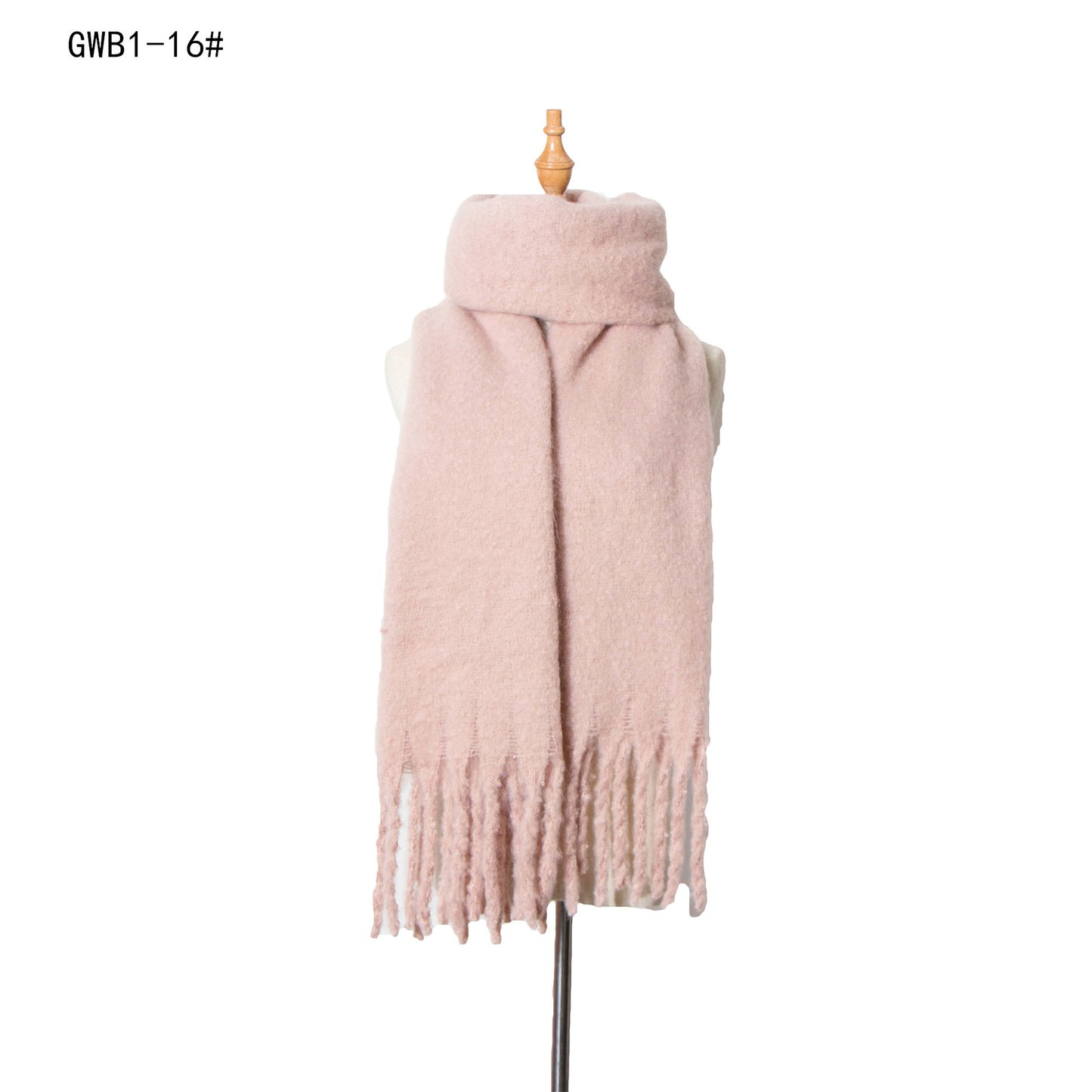 Women's & Men's Thick Tassel Circle Sand Solid Color Scarfs