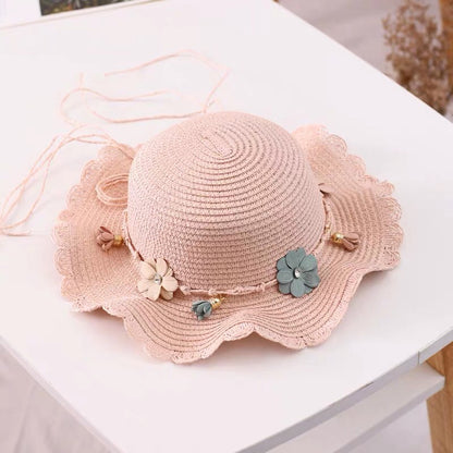 Children's Sun Hat Summer Straw Bag Set Kids' Headwear