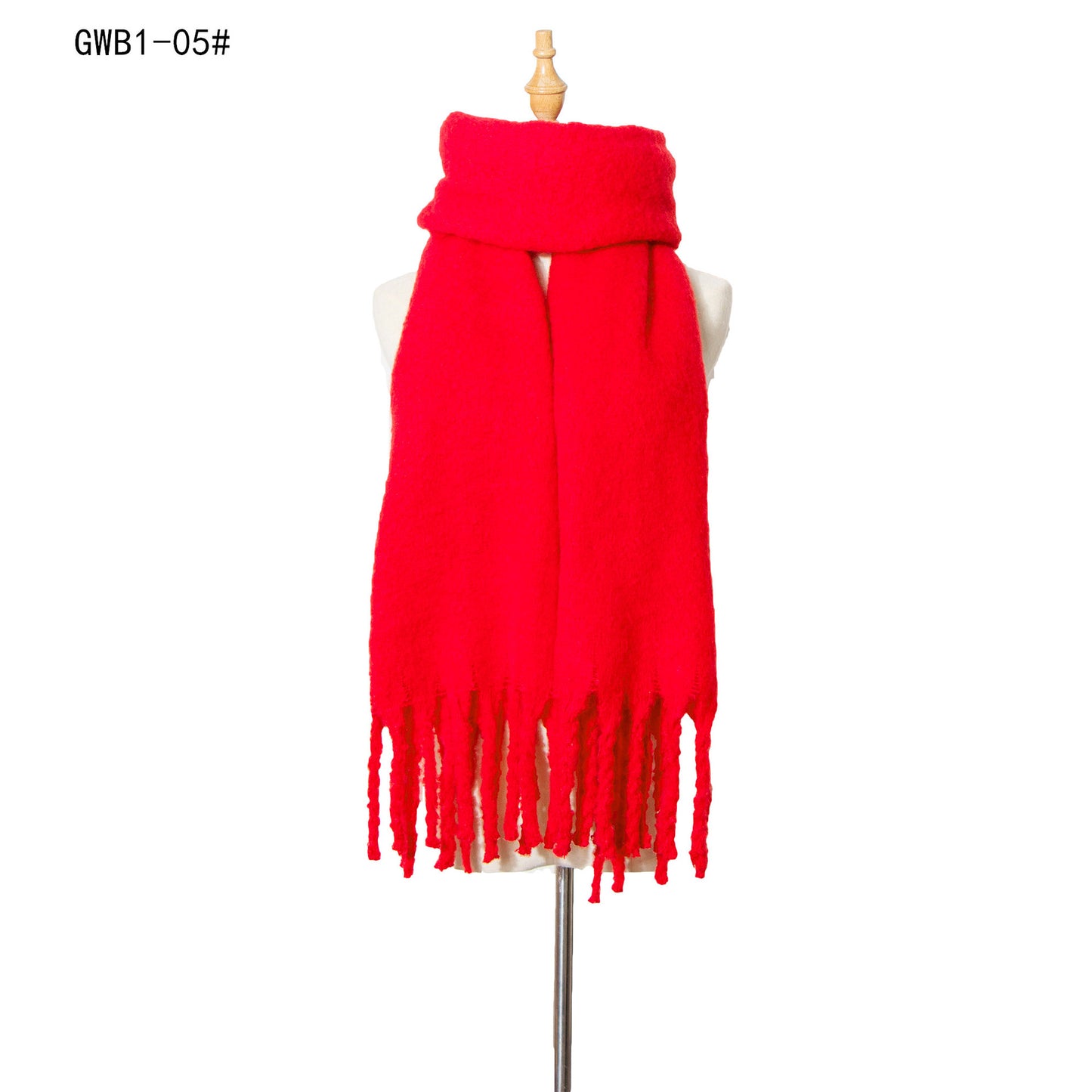 Women's & Men's Thick Tassel Circle Sand Solid Color Scarfs