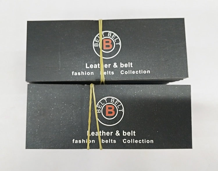 Men's Accessories Leather Horizontal Label Hanging Card Belts