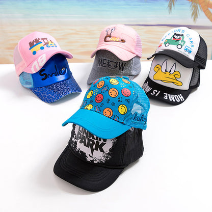 Children's Broken Color Deviation Hat Knitted Processing Kids' Headwear