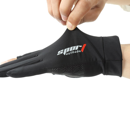 Finger Fishing Ice Silk Sun Protection Fitness Gloves