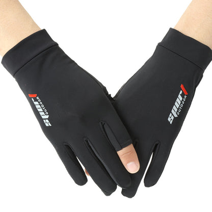 Finger Fishing Ice Silk Sun Protection Fitness Gloves