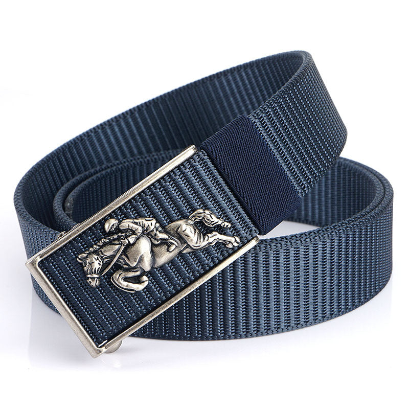 Men's Automatic Buckle Business Casual Nylon Waistband Belts