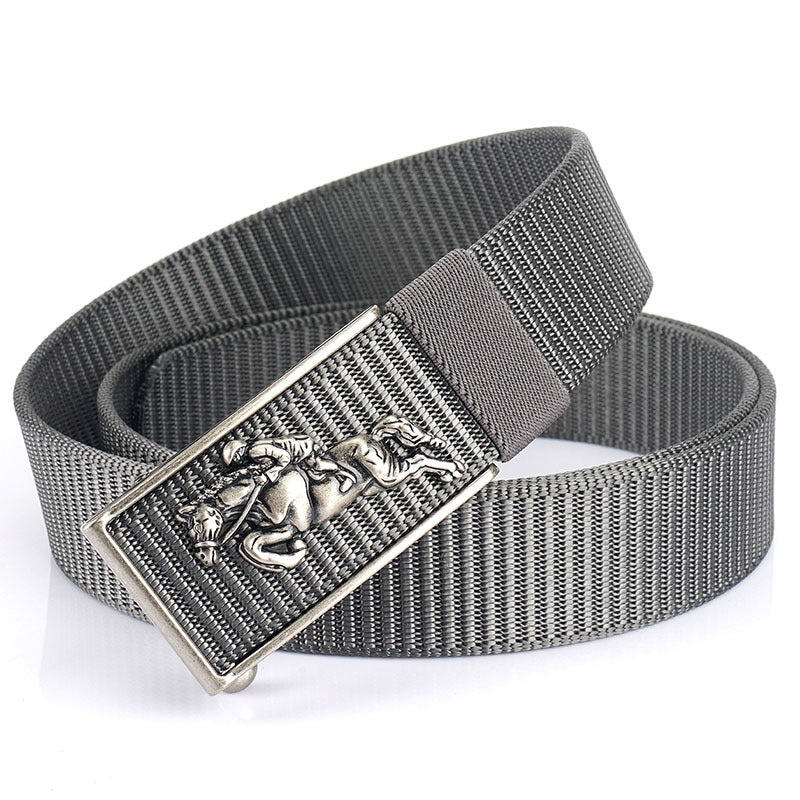 Men's Automatic Buckle Business Casual Nylon Waistband Belts