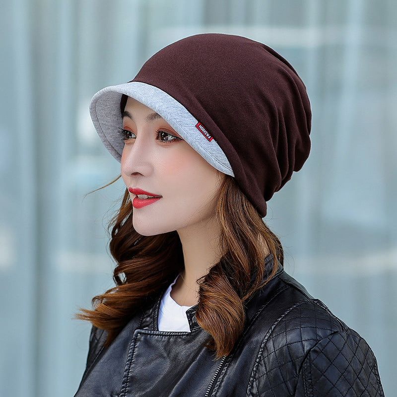 Women's Solid Color Korean Peaked Hat Warm Hats & Caps