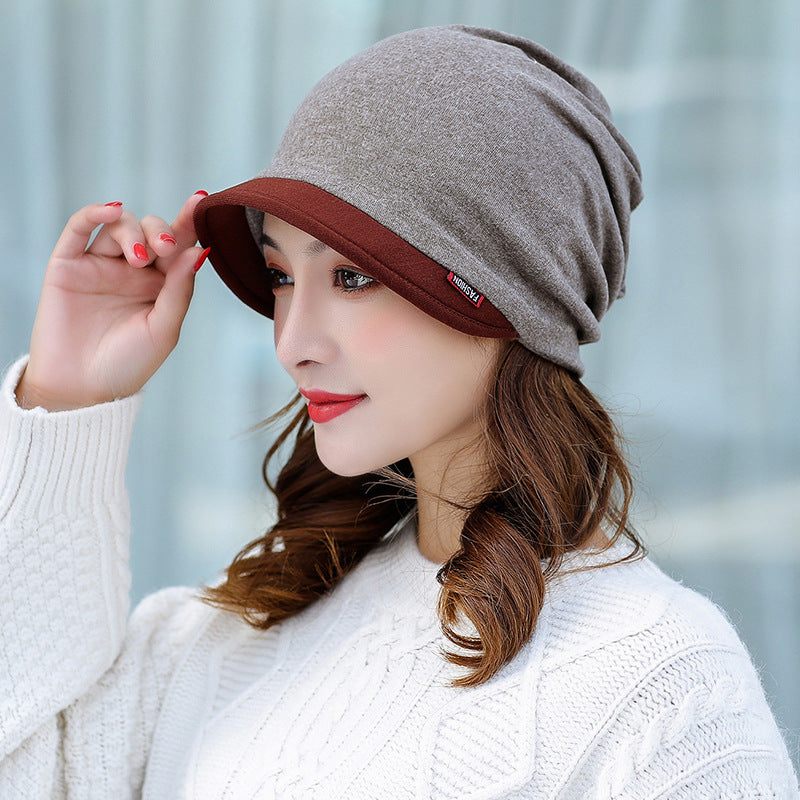 Women's Solid Color Korean Peaked Hat Warm Hats & Caps