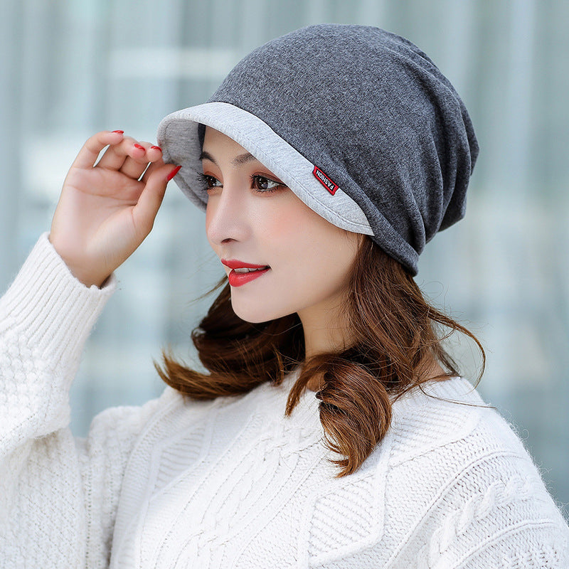 Women's Solid Color Korean Peaked Hat Warm Hats & Caps