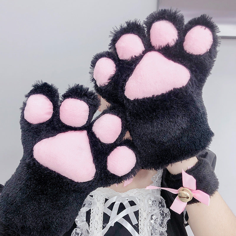 Children's Plush Cat's Paw Cartoon Performance Cat Gloves