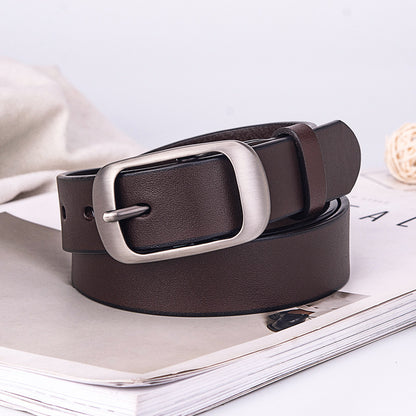 Women's Layer Cowhide Single Pure Genuine Leather Belts