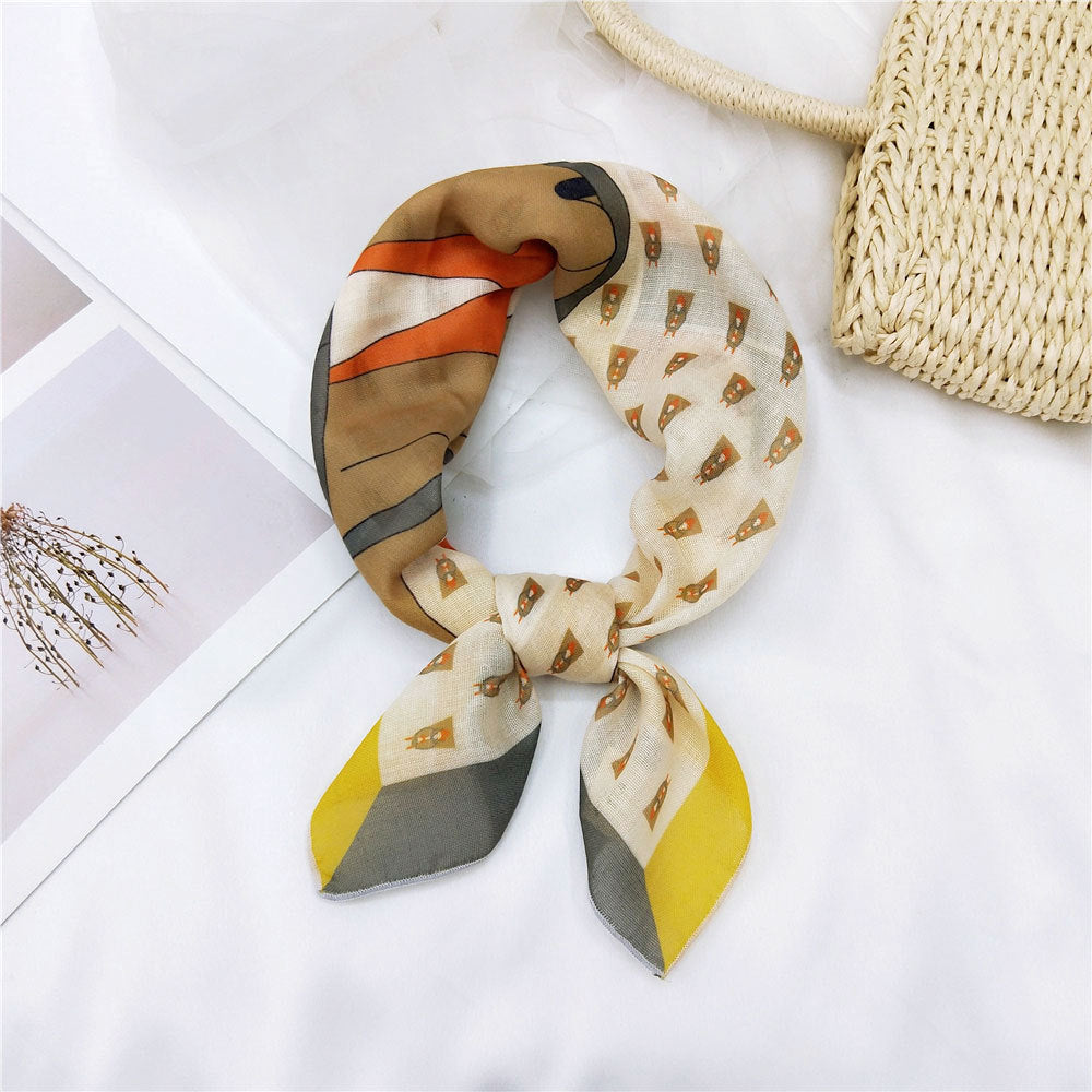 Women's & Men's Towel Silk Thin Hair Band Fashion Scarfs