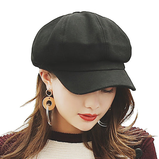 Women's Woolen Beret Casual Peaked Korean Style Hats & Caps