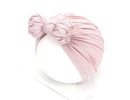 Children's Pleated Hat Bow Pure Color Knotted Kids' Headwear