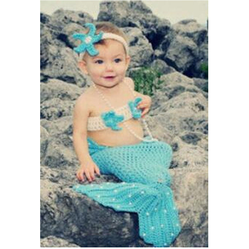 Handmade Mermaid Costumes Hand-woven Hundred Days Kids' Headwear