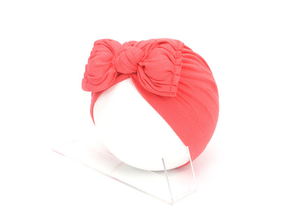 Children's Pleated Hat Bow Pure Color Knotted Kids' Headwear