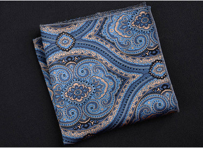 Men's Jacquard Square Dress Wedding Groom Pocket Scarfs