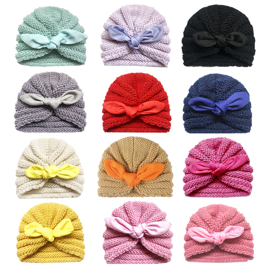 Children's Knitted Hat Rabbit Ears Woolen Kids' Headwear