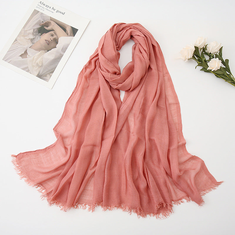 Women's Cotton Linen Malaysian Fashion Artistic Shawl Scarfs