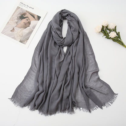 Women's Cotton Linen Malaysian Fashion Artistic Shawl Scarfs