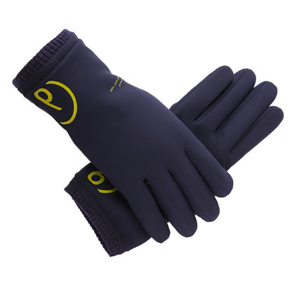 Men's Screen Fleece-lined Thickened Screw Mouth Waterproof Gloves