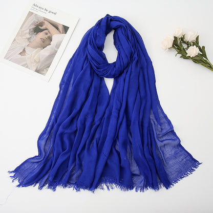 Women's Cotton Linen Malaysian Fashion Artistic Shawl Scarfs