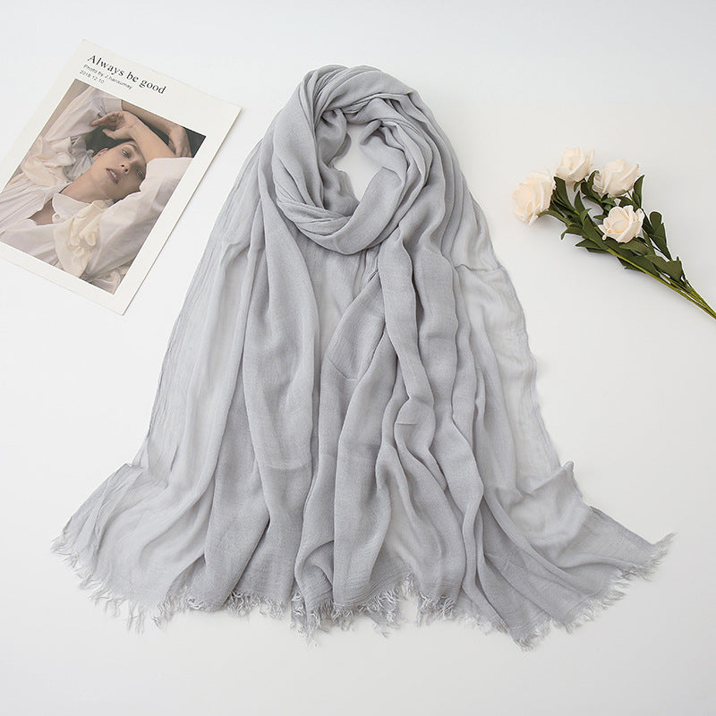 Women's Cotton Linen Malaysian Fashion Artistic Shawl Scarfs