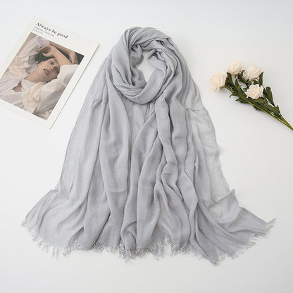 Women's Cotton Linen Malaysian Fashion Artistic Shawl Scarfs