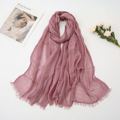 Women's Cotton Linen Malaysian Fashion Artistic Shawl Scarfs