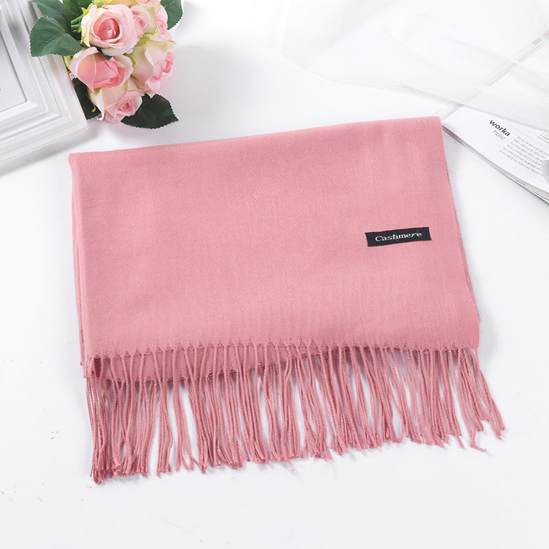 Women's & Men's Solid Color Artificial Cashmere Winter High-grade Scarfs