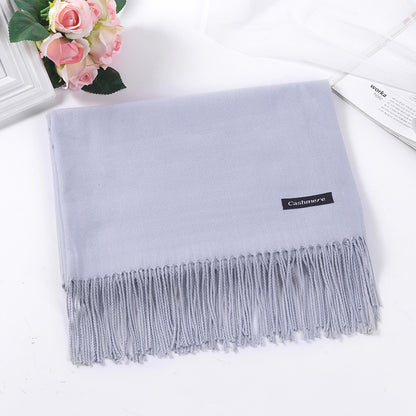 Women's & Men's Solid Color Artificial Cashmere Winter High-grade Scarfs