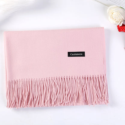 Women's & Men's Solid Color Artificial Cashmere Winter High-grade Scarfs