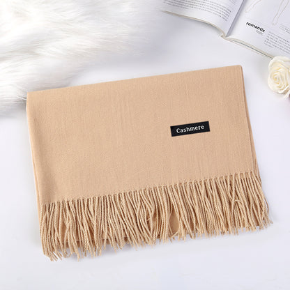 Women's & Men's Solid Color Artificial Cashmere Winter High-grade Scarfs