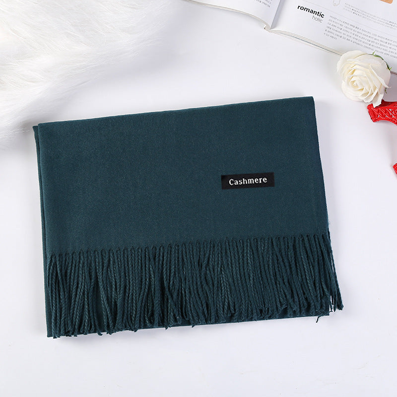 Women's & Men's Solid Color Artificial Cashmere Winter High-grade Scarfs