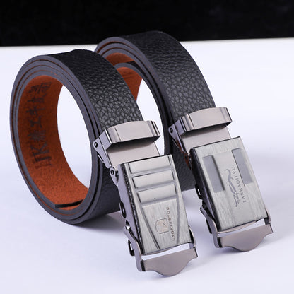 Men's Yak Aviation Toothless Pressing Buckle Fur Belts