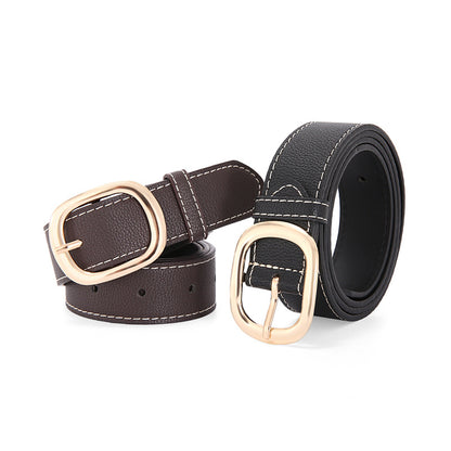 Women's Black Fashion Simple Decoration Korean Style Belts