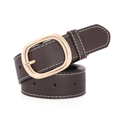 Women's Black Fashion Simple Decoration Korean Style Belts