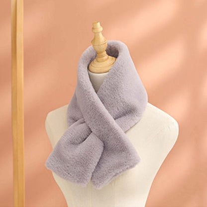 Women's Plush Winter High-grade Fresh Solid Color Thickened Warm Sunday Scarfs