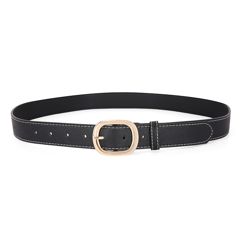 Women's Black Fashion Simple Decoration Korean Style Belts