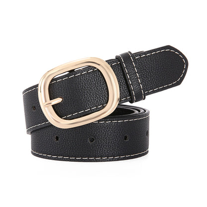 Women's Black Fashion Simple Decoration Korean Style Belts