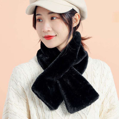 Women's Plush Winter High-grade Fresh Solid Color Thickened Warm Sunday Scarfs