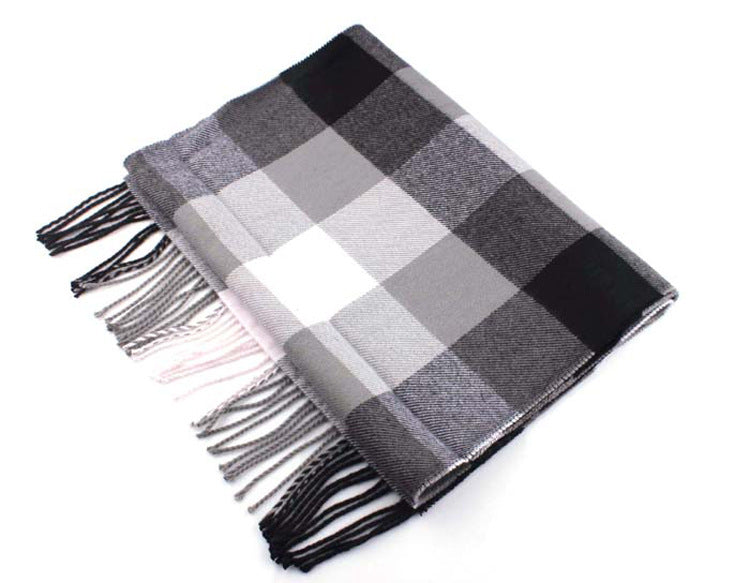 Men's Light Warm Korean Style British Check Scarfs