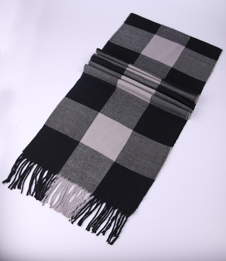 Men's Light Warm Korean Style British Check Scarfs