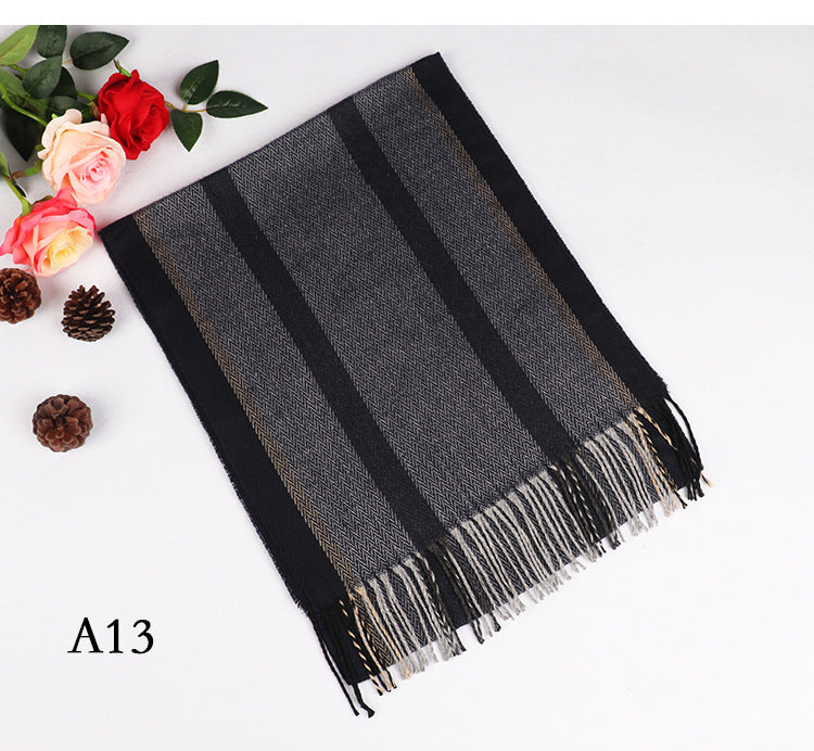 Men's Light Warm Korean Style British Check Scarfs