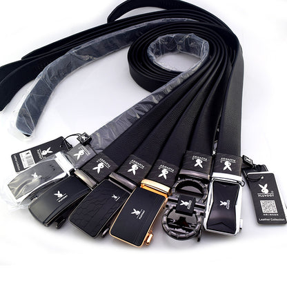 Men's Business Leisure Alloy Automatic Buckle Tag Belts