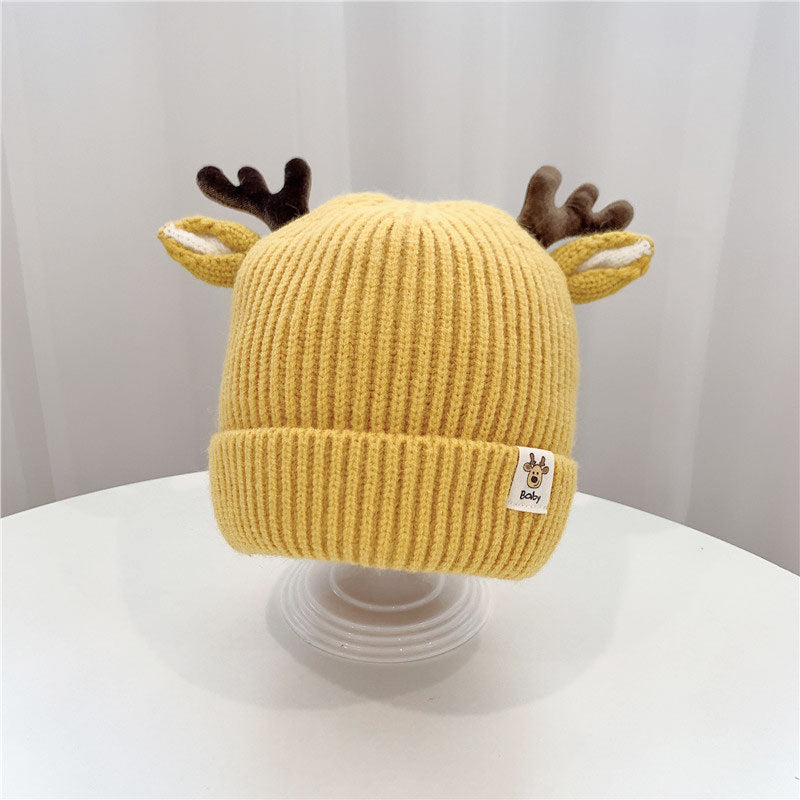 Hat 2 Boys Knitted Woolen Cute Deer Kids' Headwear