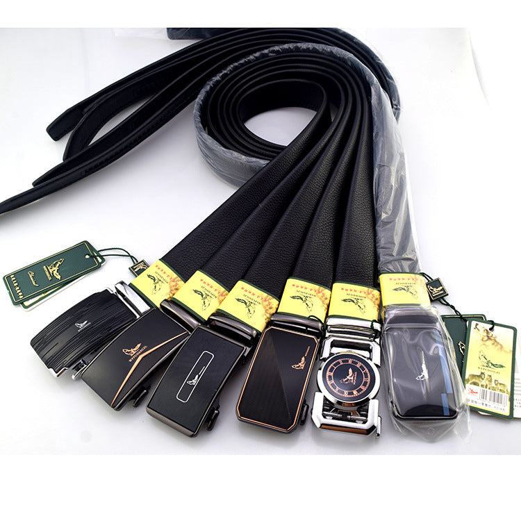 Men's Business Leisure Alloy Automatic Buckle Tag Belts