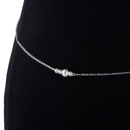 Women's Waist Chain Sexy Simple Bikini Pearl Belts