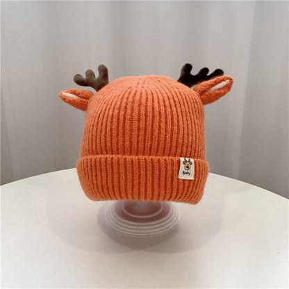 Hat 2 Boys Knitted Woolen Cute Deer Kids' Headwear