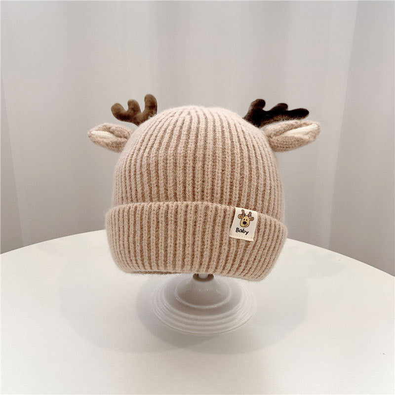 Hat 2 Boys Knitted Woolen Cute Deer Kids' Headwear