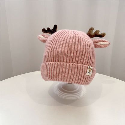 Hat 2 Boys Knitted Woolen Cute Deer Kids' Headwear